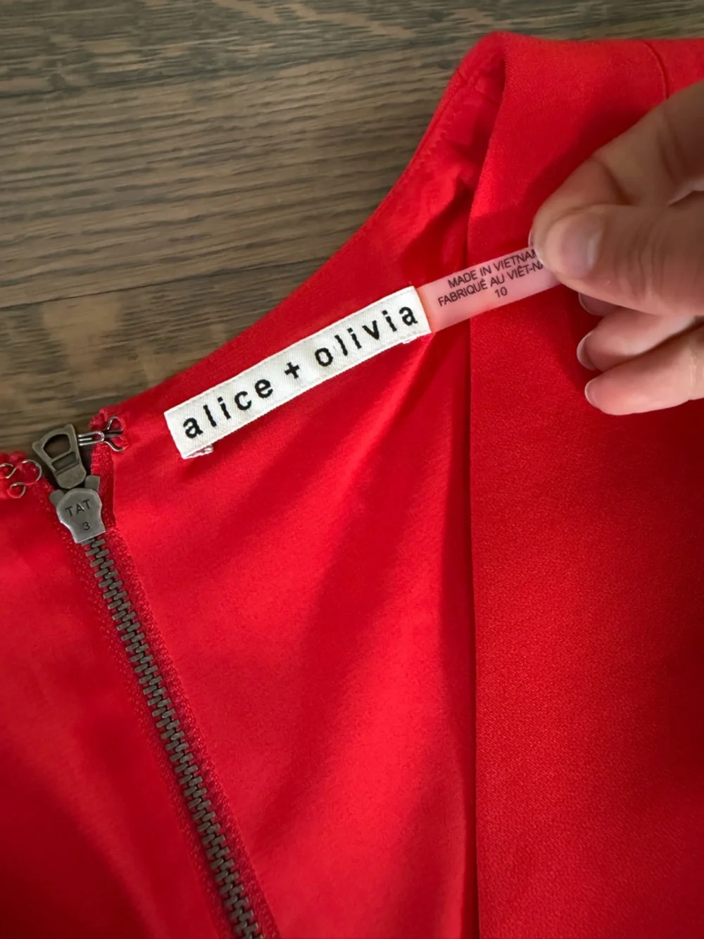 Alice + Olivia Lennon Red Side Zip Mini Dress EUC 10